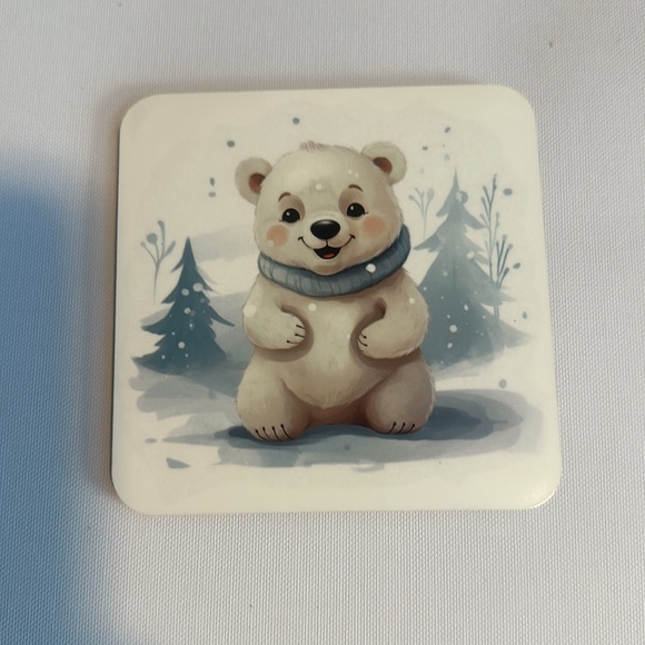 Set of 4 winter coasters - Picture 5 of 6